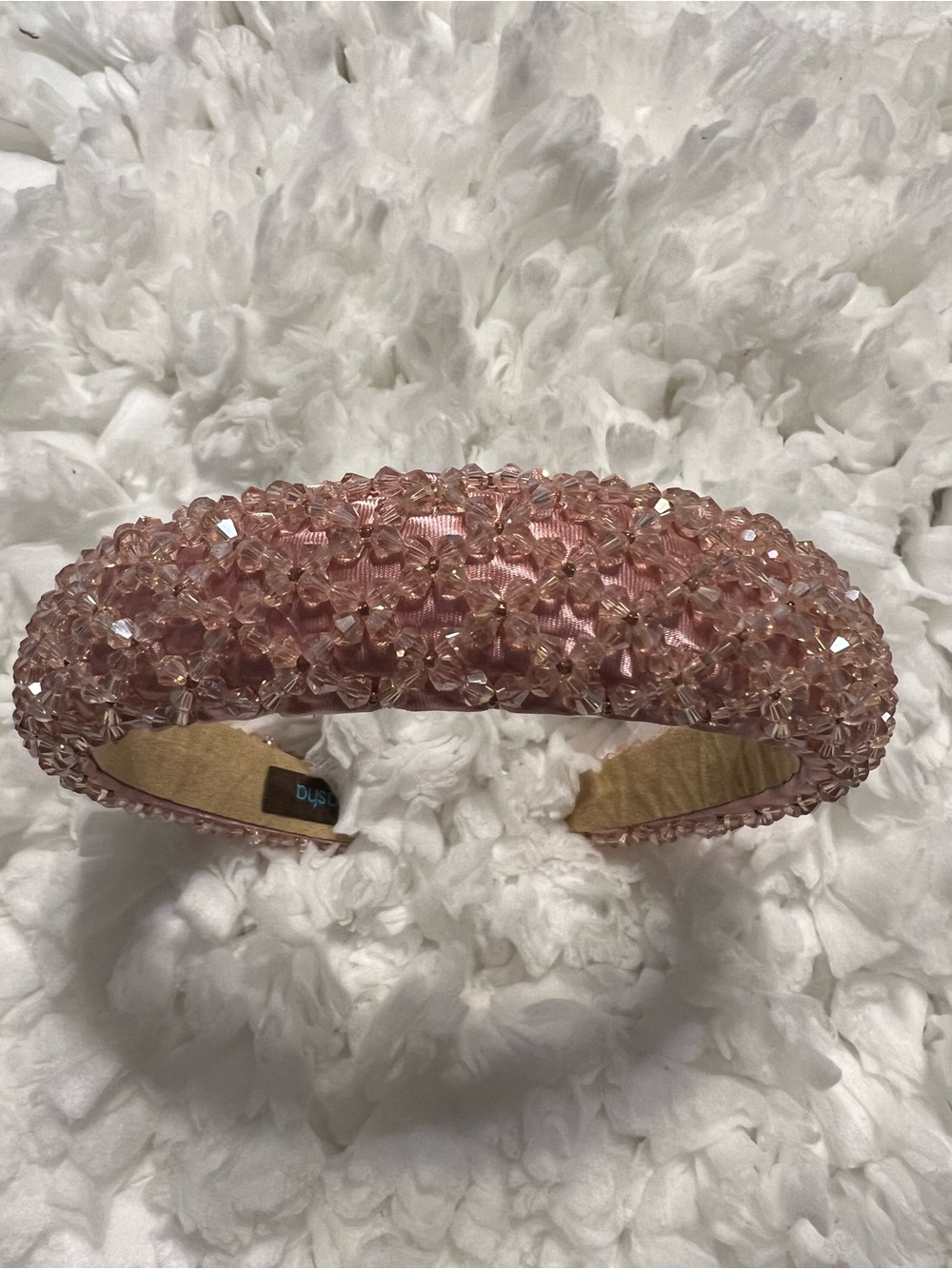 Tasha Pink Beaded Headband Like New Condition